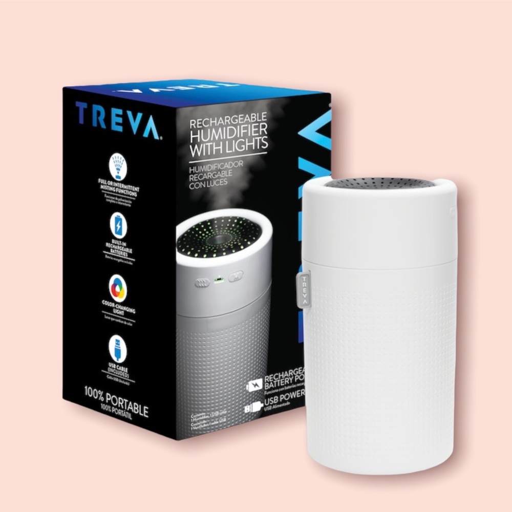 Treva Rechargeable Humidifier With Lights 🔵🔴🟠🟡🟢🟣